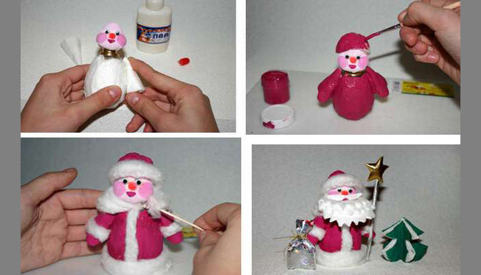 Поделка Дед Мороз своими руками поэтапно: мастер-класс с фото и описанием