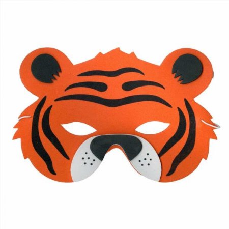 Шаблон маски тигра на голову из бумаги: скачать и распечатать бесплатно