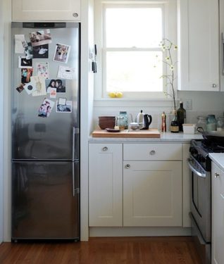 Интерьер кухни 6 метров с холодильником
