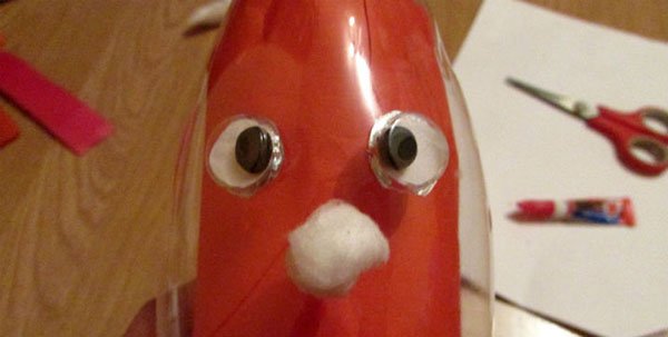 Дед Мороз из бутылки: интересная поделка для детей ded iz butilki 6