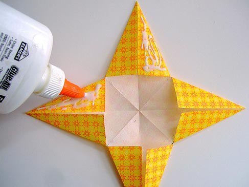 Новогодние игрушки своими руками — восьмиконечная звезда из бумаги 