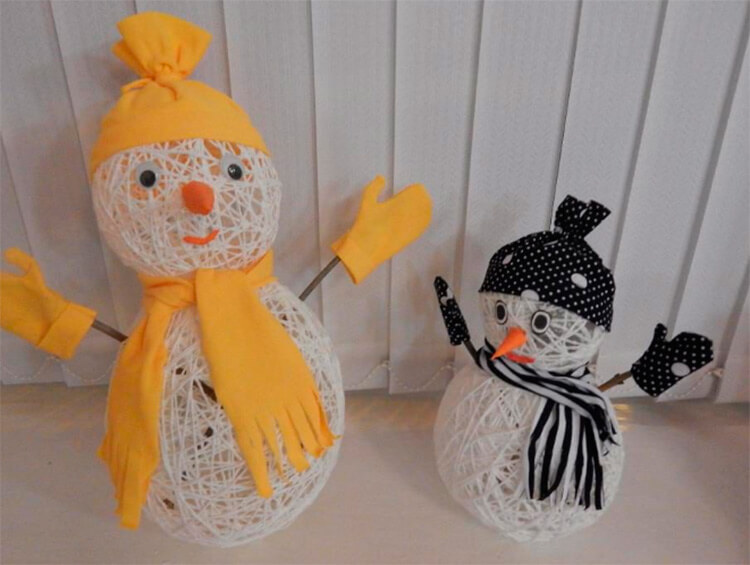 Делаем снеговика своими руками к новому году : различные способы с фото podelka snegovik svoimi rukami 61