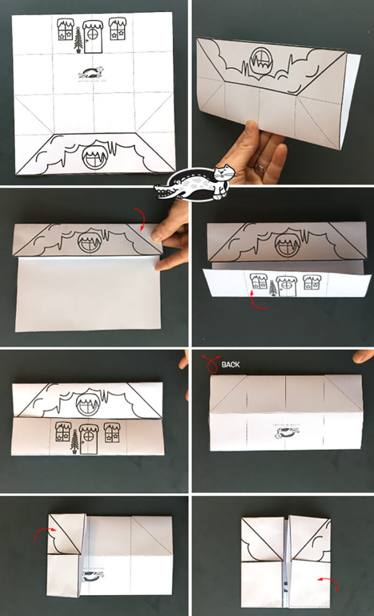 Домики из бумаги — шаблоны для вырезания