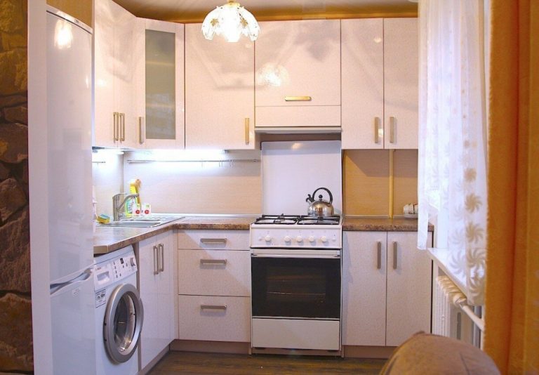 Дизайн кухни 6 кв м с стиральной машиной